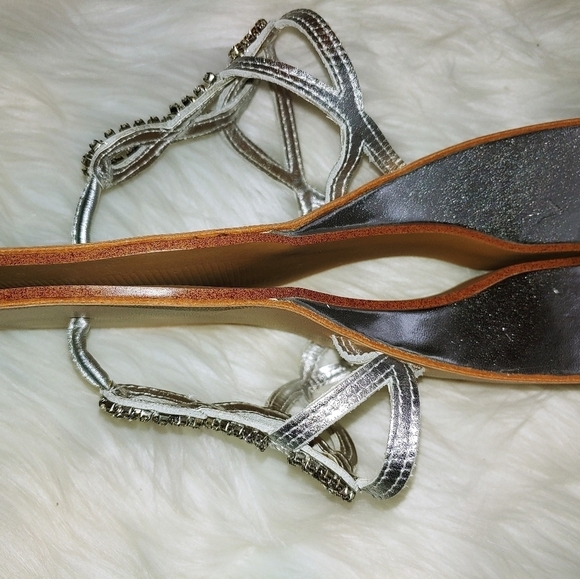 Guess Sprarkly Wedge Sandals Small - Picture 2 of 6